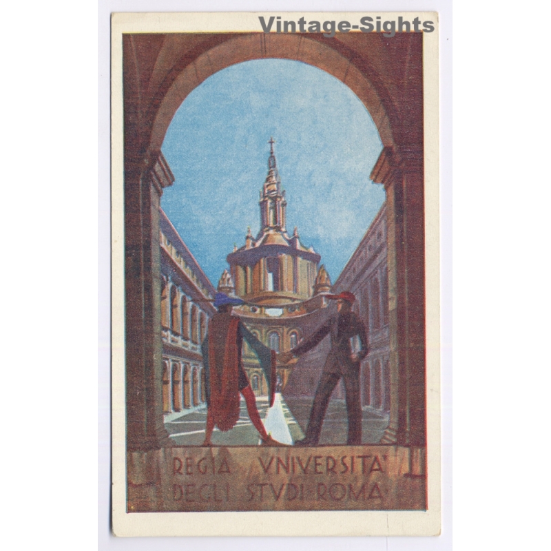Propaganda: Rome Regia Universita Sapienza Church Sant Ivo Borromini (Vintage PC 1920s/1930s)