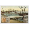 Suez / Egypt: Port Ephtimios Grand Continental Hotel Cairo Stamp (Vintage PC 1921)