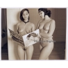 Artistic Erotic Study: 2 Pretty Brunette Nude Females Check Portfolio (Large Digital Photo 20 x 25 CM ~2000s)