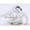 Artistic Erotic Study: Stunning Dark-Haired Nude With Braid (Large Digital Photo 21 x 30 CM ~2000s)