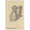 Native American Woman Panama Pacific Stamp Mailed Hoboken NJ (Vintage PC 1913)