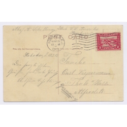 Native American Woman Panama Pacific Stamp Mailed Hoboken NJ (Vintage PC 1913)