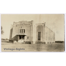 Texaco Oil Company Building Gas Station (Vintage RPPC AZO ~1920s)