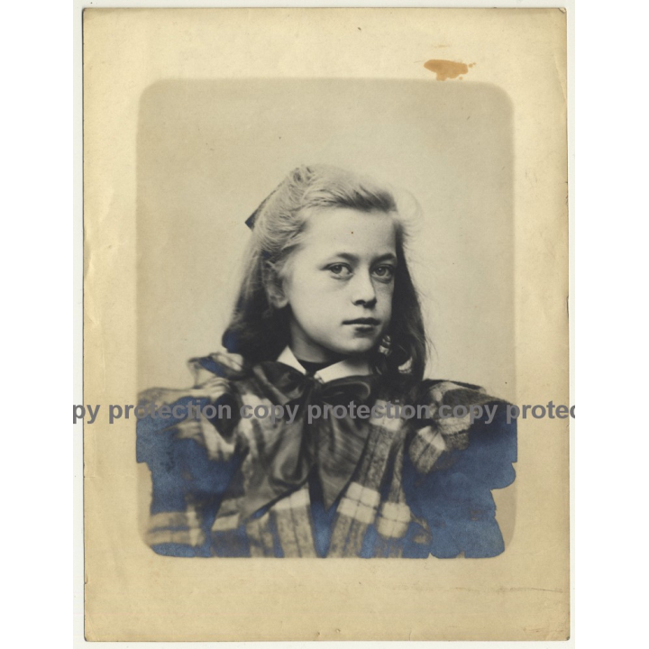 Portrait Of A Young Girl In Fine Clothes(Vintage Photo Gelatin Silver  ~1910s/1920s)