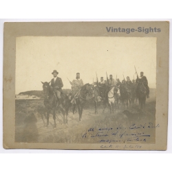 Ceuta / Morocco: Spanish Troops & Native Cavalry Signed Maynar Condé (Vintage Photo  1911)