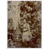 German Samoa: Topless Samoan Female SMS Hansa Imperial Navy (Rare Vintage Photo 1904)