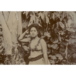 German Samoa: Topless Samoan Female SMS Hansa Imperial Navy (Rare Vintage Photo 1904)