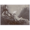 German Samoa: Samoan Girl SMS Condor Navy Thomas Andrew (Rare Vintage Photo 1900)