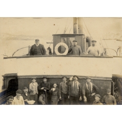 Vigo / Galicia: Santa-Ana Steamship Crew - Montero Fotógrafos (Vintage Maritime Photo 1910)