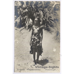 South West Africa / Namibia: Ovatjimba Girl / Ethnic - Kaokoveld (Vintage RPPC 1910s)