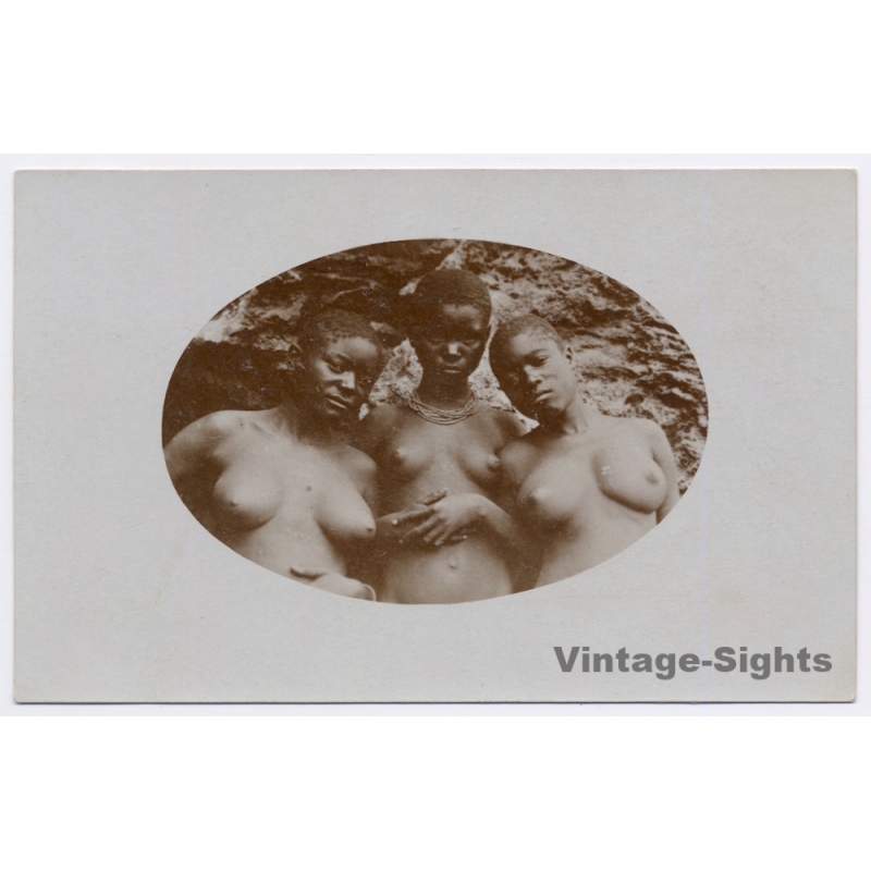 South West Africa / Namibia: Topless Herero Women / Ethnic - Colonial (Vintage RPPC ~1910s)