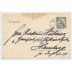 German South West Africa: Herero Frau Okahandja Postmark Kaiseryacht Stamp War Era (Vintage PC 1905)