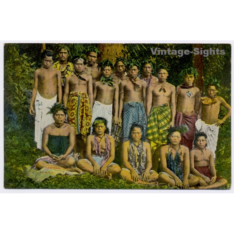 Deutsch-Samoa: Samoan Family Brodziak Suva Fiji Theodor Eismann (Vintage PC 1910s)