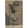 Senegal: Femme Foula Peul Traditional Hairstyle Colonial AOF (Vintage PC 1900s)