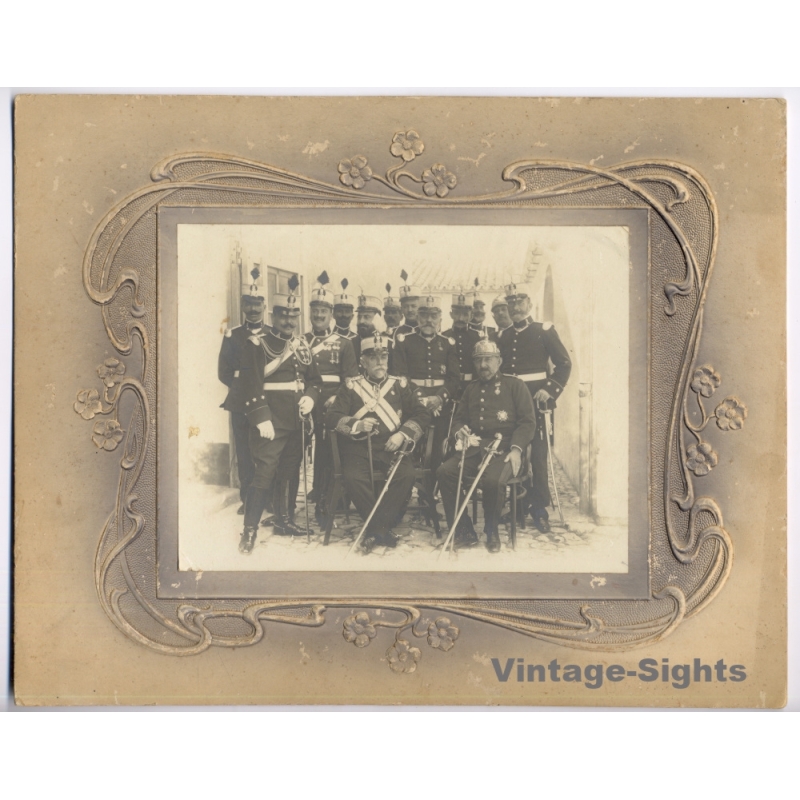 Pre WW1: German Prussian Officer & Spanish General Delegation (Vintage Photo  ~1900s)
