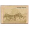 C. Portier Alger: Bedouin Tent Camp Algeria (Vintage Cabinet Card Photo ~1880s)