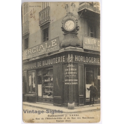 Toulon France: Bijouterie Horlogerie Shop J. Vanni (Vintage PC ~1905)