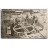 Construction Site Well Shaft Workers Professions (Vintage RPPC 1929)
