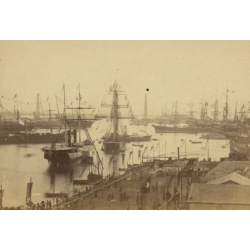 Justin Kozlowski / Egypt: 1869 Suez Canal Opening Port Said (Vintage Maritime CDV ~1870s)