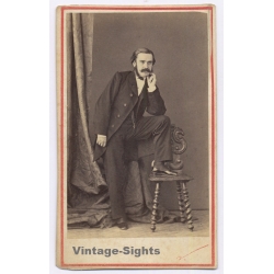 Comte de Vernay / Barcelona: Gentleman - Royal Photographer (Vintage CDV ~1860s)