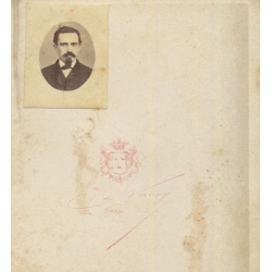 Comte de Vernay / Barcelona: Gentleman - Royal Photographer (Vintage CDV ~1860s)