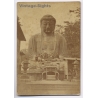 Kamakura Daibutsu / Japan: Great Buddah Western Tourists (Vintage Cabinet Card Photo ~1900s)