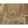 Kamakura Daibutsu / Japan: Great Buddah Western Tourists (Vintage Cabinet Card Photo ~1900s)