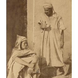 Maghreb / North Africa: Bedouin Men - Berber (Vintage Cabinet Card Photo ~1900s)