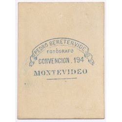Pedro Beretervide / Montevideo: Portrait Of Elegant Girl (Vintage CDV ~1880s)