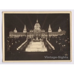 Barcelona World Fair 1929: Montjuic  Palau Nacional*2 / Concesiones Graficas (Vintage Photo)