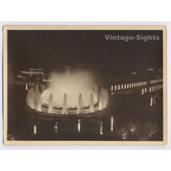 Barcelona World Fair 1929: Magic Fountain Montjuic - Restaurant  / Concesiones Graficas (Vintage Photo)