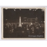 Barcelona World Fair 1929: Plaza Catalunya Night Lightning / Pedro Domecq (Vintage Photo)