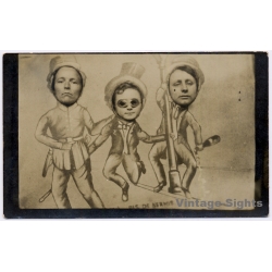 Benelux Kermis Carnival Photo Montage Novelty Drunk (Vintage RPPC 1931)