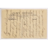 Spain: Handmade Stamp Collage Novelty Alfonso XIII Unique (Vintage PC ~1900s)