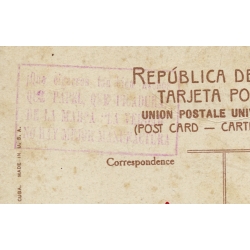 Cuba: Street Vendor / Cigar Advertising Stamp (Vintage PC Harris Bros ~1900s/1910s)