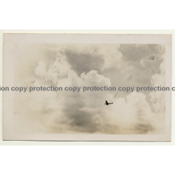 Congo Belge / Africa: Propeller Plane In Sky (Vintage RPPC B/W ~1930s)