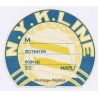 N.Y.K. Line: S.S. Maru - Destination Room No. (Vintage Shipping Line Label ~1930s)