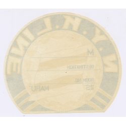 N.Y.K. Line: S.S. Maru - Destination Room No. (Vintage Shipping Line Label ~1930s)