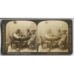 Black Americana: Skin Game Cheating Player (Vintage Stereoview Photo 1901)