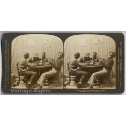 Black Americana: Straight Flush Poker Players (Vintage Stereoview Photo 1901)