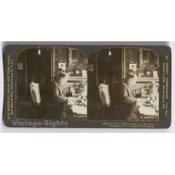 USA: William H Taft President War Department (Vintage Stereoview Photo 1906)