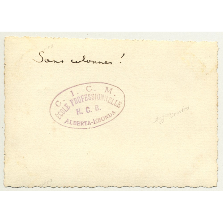 Alberta-Ebonda / Congo Belge: L'Église Saint Joseph d'Ebonda / Inside View (Vintage Photo B/W ~1930s)