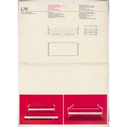 Osvaldo Borsani: Tecno L75 Bed (Rare Vintage Italian Design Leaflet 1967)