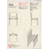 Eugen Gerli: Tecno S83 Chair (Rare Vintage Italian Design Leaflet 1962)
