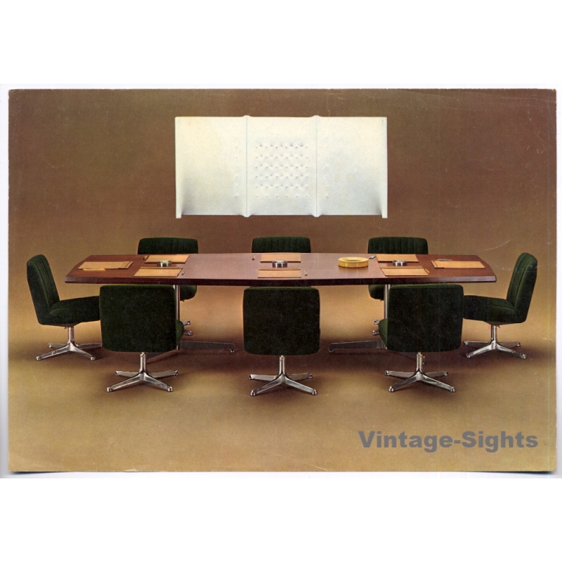 Osvaldo Borsani: Tecno T58 Table (Rare Vintage Italian Design Leaflet 1960s)