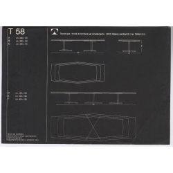 Osvaldo Borsani: Tecno T58 Table (Rare Vintage Italian Design Leaflet 1960s)