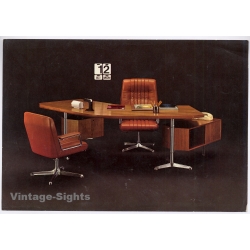 Osvaldo Borsani: Tecno T96 Boomerang Desk (Rare Vintage Italian Design Leaflet 1960s)