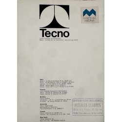 Osvaldo Borsani: Tecno Catalog P40 D70 E22 (Vintage Multi Foldout Italian Design Poster 1970s)