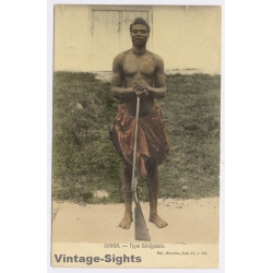 Congo: Sénégalais Soldier Rifle / Ethnic (Vintage PC NELS ~1900s)