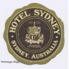Australia: Hotel Sydney / Lighthouse (Vintage Luggage Label ~1920s/1930s)